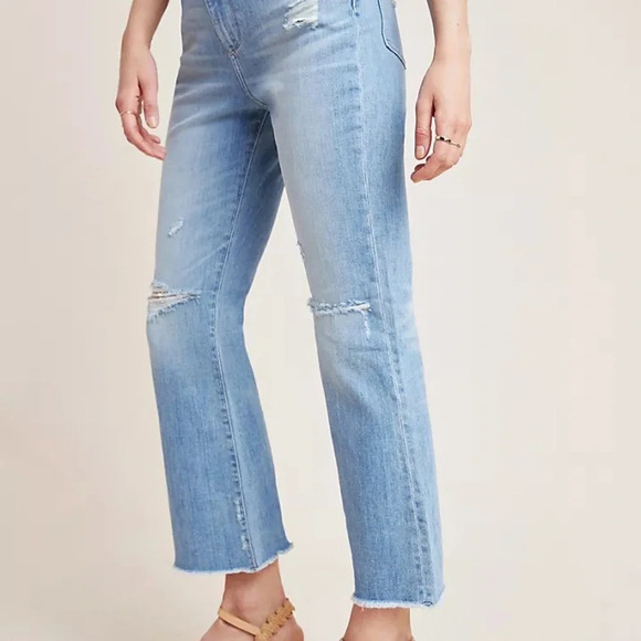 Anthropologie DL 1961 Cropped High Waist Wallace Jean 27 - Picture 3 of 7